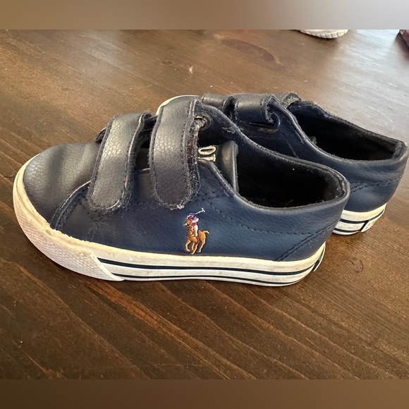 Polo Ralph Lauren Navy Blue Slater EZ Velcro Sneaker Shoes Size 6C - Picture 6 of 8